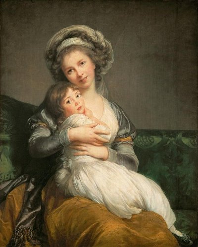 Self-Portrait with Daughter, Jeanne-Lucie (Julie)